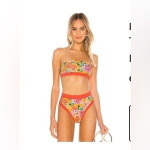 Lovers + Friends Floral Bikini with Pink and Yellow
small top medium bottom